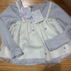 ハート刺繍付き長袖カットソー 1110