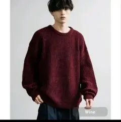 ロッキーモンロー　 ニットセーター Lサイズ　ニット　ワイン