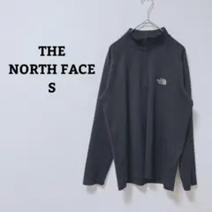 ザノースフェイス　カットソー　フリース　ハーフジップ　長袖　ロゴ　ハイネック　S