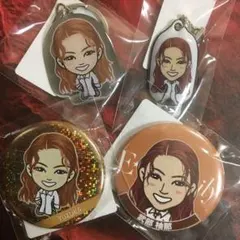 武部柚那 メタルキーホルダー 缶バッジ プチキャラ ホロ缶バッジ クリーナー