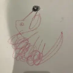 犬のクレヨンイラスト A4サイズ