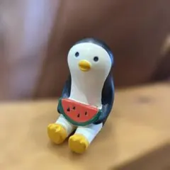 廃盤　レア　デコレ コンコンブル スイカ ペンギン 置物