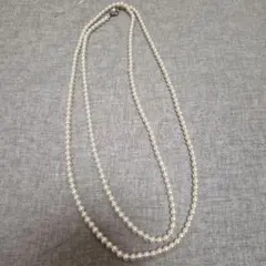 ホワイトパール 二重巻きネックレス