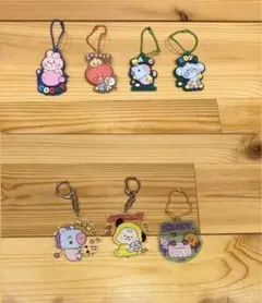 bt21 btsキーホルダー アクリルキーチェーン タタ クッキー