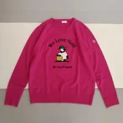 【25年モデル】美品✨️マンシングウェア ゴルフウェア セーター ピンク LL
