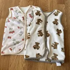 イチゴとクマ柄 スリーパー 35x50cm