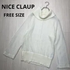 ● NICE CLAUP ナイスクラップ　タートルネック　ニット　モヘヤ混