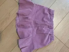 コーデュロイ パープル キュロットスカート