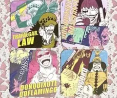 ONE PIECE コラソン　ロー　ドフラミンゴ　アートコースター