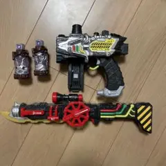仮面ライダービルドセット　フィギュア付き　最後のページのスチームブレード付き中古 仮面ライダービルド【DX】トランスチームガン スチームブレード
