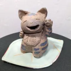 すわけい・陶人形笑う門には福来たる猫の置物 ふくちゃん
