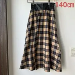 GU チェックロングスカート　140㎝