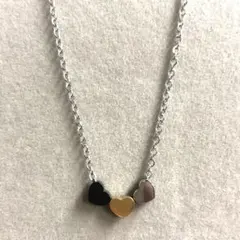 【新品】 3連 ハート ネックレス 大人 可愛い サージカルステンレス シルバー