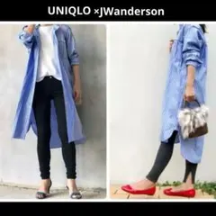 ユニクロ×JWandersonコラボ ストライプ 長袖シャツワンピース S
