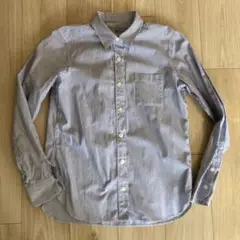 無印良品　ストライプ長袖シャツ