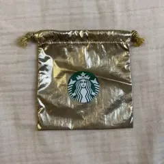 ◎スタバ 巾着 ゴールド