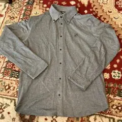 COMME CA ISM グレー ボタンダウンシャツ 150