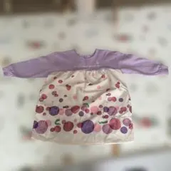 紫色　学研　すてきなせんせい　 はらぺこあおむしエプロン