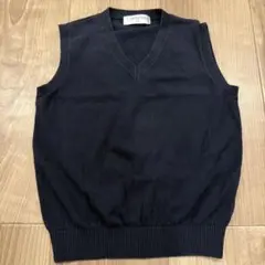 【値下げ】ショパン　ネイビー Vネック ニットベスト