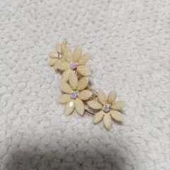 花の形ヘアクリップ ゴールド