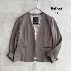 【希少】Reflect ノーカラー 匠ジャケット ウール ブラウン 11 L相当