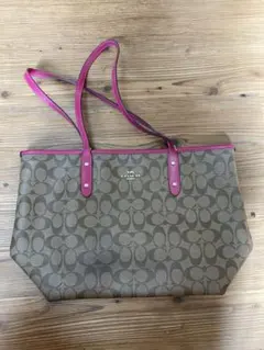 Coach トートバッグ ブラウン ピンク　コーチ