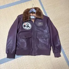 美品　ワインレッド G-1ジャケット XL 牛革