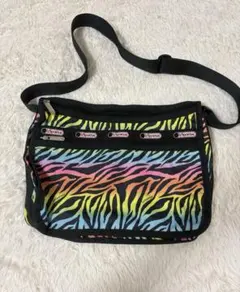 レスポートサック　カラフルゼブラ柄　軽量　ショルダーバック