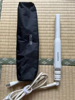 サロニア ストレートアイロン 15mm ホワイト ケース付き