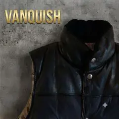 VANQUISH Leather Yoke Puffer Vest Y2K00sのサムネイル