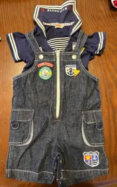 ミキハウス デニムオーバーオール 90cm