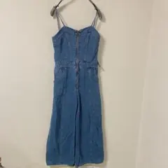 アーバンリサーチサニーレーベル　デニムシャーリングビスチェサロペット