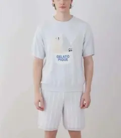 新品☆やや難あり しろくま ジャガード セットアップ ジェラートピケオム