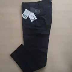 新品タグ付き　ru 選べる丈クロップドパンツ レギュラー丈 ブラック SS