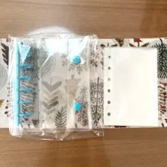 A7サイズ シール帳　透明バインダー リフィル10枚付き 未使用 パステルブルー