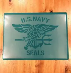 No.217 送料込　ステンシルシートU.S.NAVY SEALS ネイビー