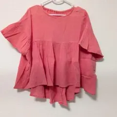 LOWRYS FARM 半袖ブラウス ピンク 110-120cm