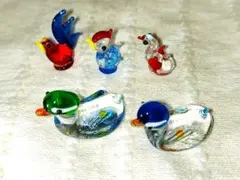 ガラス細工 鶏 6体 セット - メルカリ