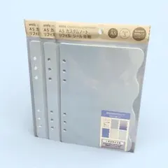 amifa セリア シール台紙 3点 ブルー A5カスタムノート リフィル