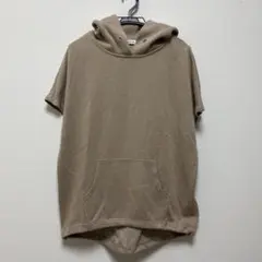 niko and ... ベージュ フード付き半袖パーカー