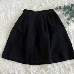 【ピノーレ】（L/40）スカート 無地 黒 通勤 卒業式 入学式のサムネイル
