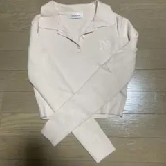 CALNAMUR ポロニット 長袖 ベージュ