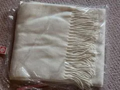 アイボリー ウール マフラー