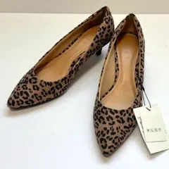 ✨新品✨ PLST はたラクパンプス ポインテッドトゥ レオパード 24cm