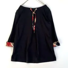 美品✨ブルーレーベル・クレストブリッジ チェックリボン 七分袖 カットソー