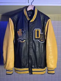 ZARA スタジャン レザー袖 バイカラー