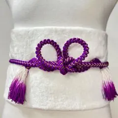 【帯締め】成人式　振袖　訪問着　推し活コーデ　紫