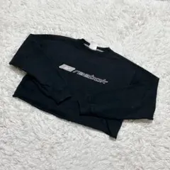 【c6649】Reebok スウェット ブラック クロップド