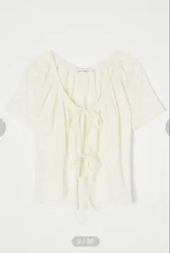 MOUSSY FRONT TIE ボレロ whiteのサムネイル
