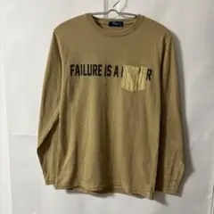 「即日発送」M Navy FAILURE IS A 茶色長袖カットソーのサムネイル